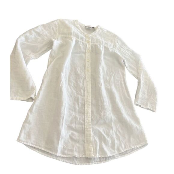 Chico’s 100% Linen Button-Front Shirt size 2 (12-14) - Picture 2 of 13
